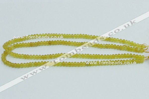 COP350 15.5 inches 4*6mm rondelle yellow opal gemstone beads wholesale