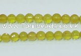 COP353 15.5 inches 6mm faceted round yellow opal gemstone beads wholesale