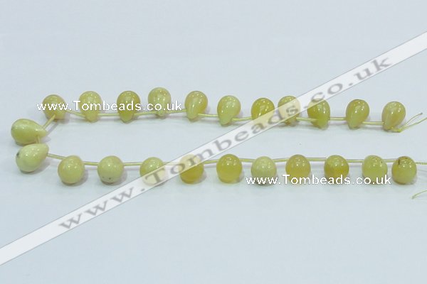 COP357 15.5 inches 13*18mm teardrop yellow opal gemstone beads