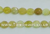 COP358 15.5 inches 8mm coin yellow opal gemstone beads wholesale