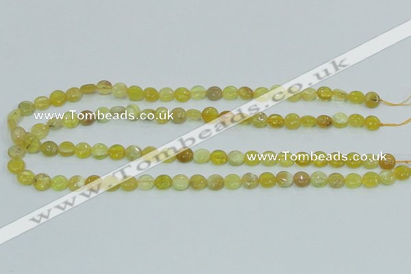 COP358 15.5 inches 8mm coin yellow opal gemstone beads wholesale