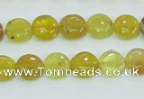 COP359 15.5 inches 10mm coin yellow opal gemstone beads wholesale