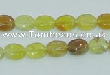 COP360 15.5 inches 8*10mm oval yellow opal gemstone beads wholesale