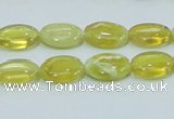 COP362 15.5 inches 10*14mm oval yellow opal gemstone beads wholesale