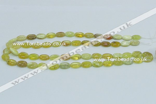 COP362 15.5 inches 10*14mm oval yellow opal gemstone beads wholesale