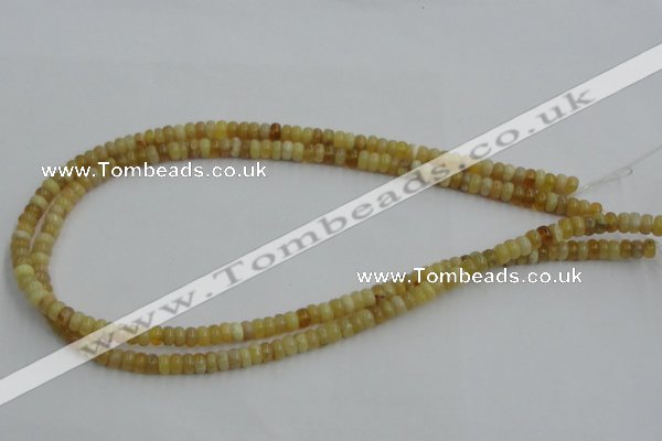 COP370 15.5 inches 4*6mm rondelle yellow opal gemstone beads