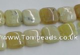 COP372 15.5 inches 12*12mm square yellow opal gemstone beads