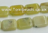 COP373 15.5 inches 13*18mm rectangle yellow opal gemstone beads