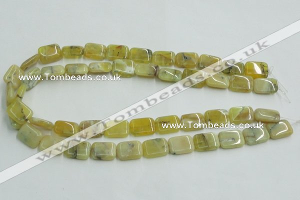 COP373 15.5 inches 13*18mm rectangle yellow opal gemstone beads