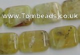 COP374 15.5 inches 15*20mm rectangle yellow opal gemstone beads