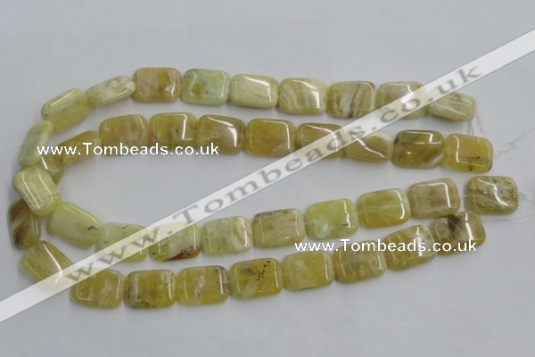 COP374 15.5 inches 15*20mm rectangle yellow opal gemstone beads