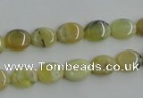 COP375 15.5 inches 8*10mm oval yellow opal gemstone beads wholesale