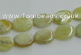 COP376 15.5 inches 10*14mm oval yellow opal gemstone beads wholesale