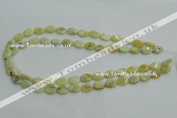 COP376 15.5 inches 10*14mm oval yellow opal gemstone beads wholesale