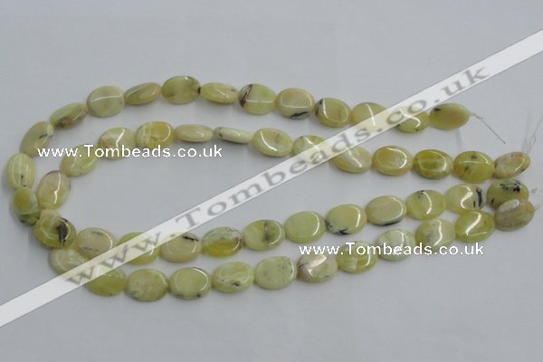 COP377 15.5 inches 12*16mm oval yellow opal gemstone beads wholesale