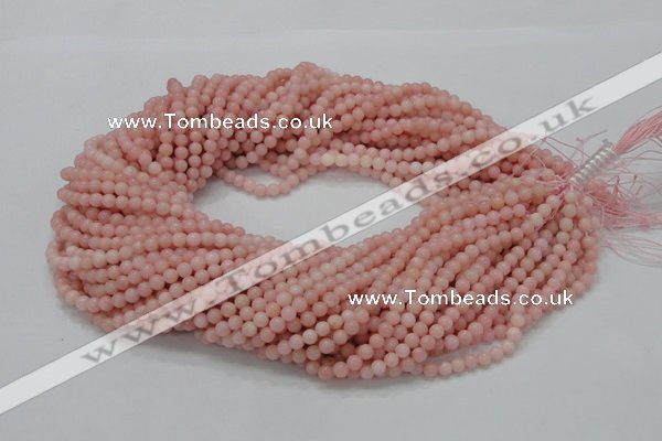 COP401 15.5 inches 4mm round Chinese pink opal gemstone beads