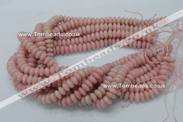 COP408 15.5 inches 5*10mm rondelle Chinese pink opal gemstone beads