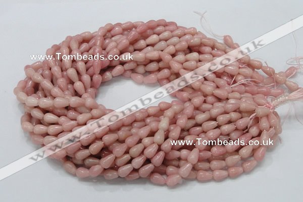 COP411 15.5 inches 6*10mm teardrop Chinese pink opal gemstone beads