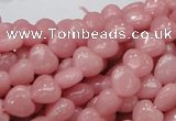 COP412 15.5 inches 8*8mm heart Chinese pink opal gemstone beads