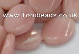 COP426 15.5 inches 18*25mm twisted oval Chinese pink opal gemstone beads