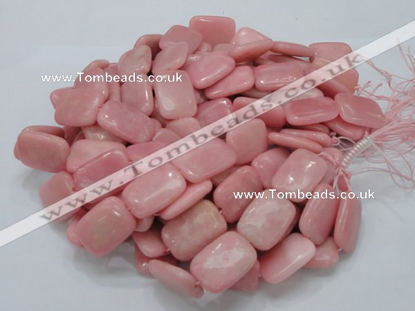 COP428 15.5 inches 20*30mm rectangle Chinese pink opal gemstone beads