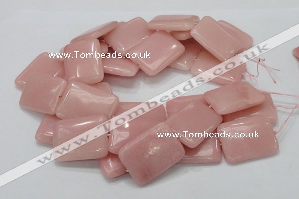 COP429 15.5 inches 30*40mm rectangle Chinese pink opal gemstone beads