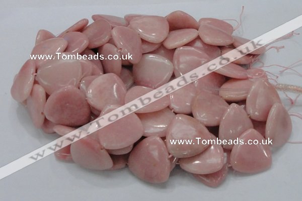 COP430 15.5 inches 30*30mm triangle Chinese pink opal gemstone beads