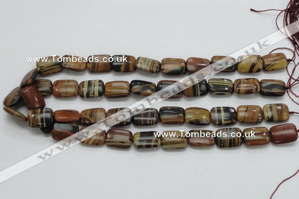 COP432 15.5 inches 13*18mm rectangle natural brown opal gemstone beads