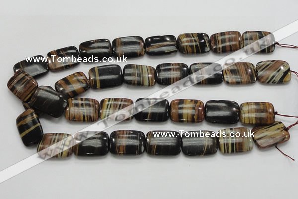 COP433 15.5 inches 18*25mm rectangle natural brown opal gemstone beads