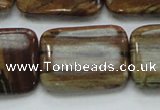 COP434 15.5 inches 22*30mm rectangle natural brown opal gemstone beads