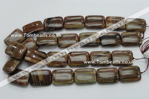 COP434 15.5 inches 22*30mm rectangle natural brown opal gemstone beads