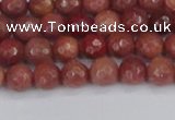 COP441 15.5 inches 4mm faceted round African blood jasper beads