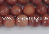 COP444 15.5 inches 10mm faceted round African blood jasper beads