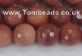 COP445 15.5 inches 12mm faceted round African blood jasper beads