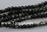 COP451 15.5 inches 4mm round natural grey opal gemstone beads