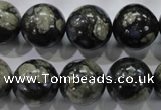 COP457 15.5 inches 16mm round natural grey opal gemstone beads