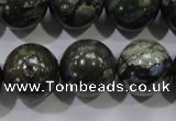 COP458 15.5 inches 18mm round natural grey opal gemstone beads