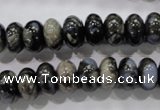 COP471 15.5 inches 8*12mm rondelle natural grey opal gemstone beads