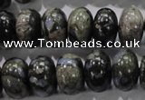 COP472 15.5 inches 10*16mm rondelle natural grey opal gemstone beads