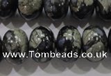 COP473 15.5 inches 13*18mm rondelle natural grey opal gemstone beads