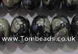 COP474 15.5 inches 15*20mm rondelle natural grey opal gemstone beads