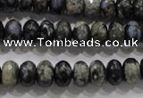 COP475 15.5 inches 6*10mm faceted rondelle natural grey opal beads