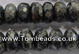 COP477 15.5 inches 10*16mm faceted rondelle natural grey opal beads