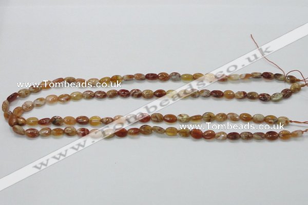 COP500 15.5 inches 6*8mm oval natural red opal gemstone beads