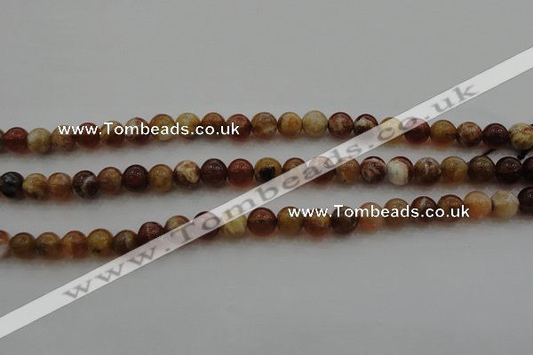 COP509 15.5 inches 6mm round natural red opal gemstone beads