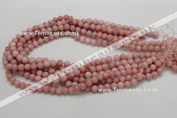 COP52 15.5 inches 7mm round natural pink opal gemstone beads