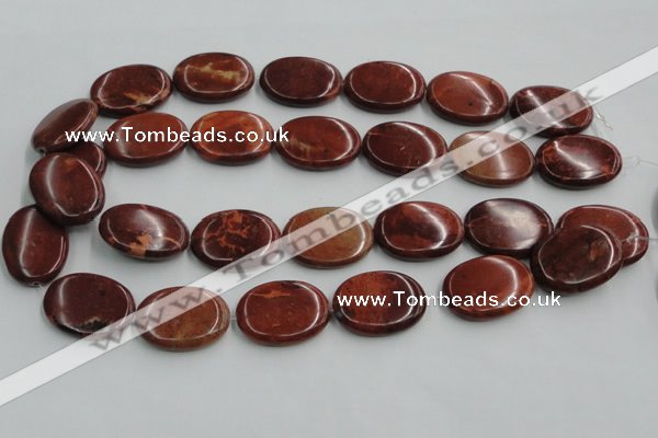 COP524 15.5 inches 22*30mm oval red opal gemstone beads wholesale