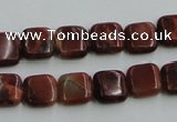 COP525 15.5 inches 10*10mm square red opal gemstone beads wholesale