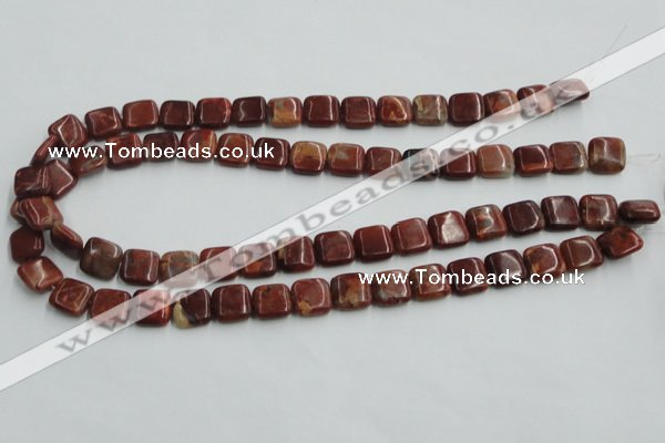 COP526 15.5 inches 12*12mm square red opal gemstone beads wholesale