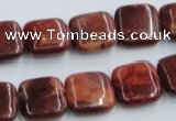 COP527 15.5 inches 14*14mm square red opal gemstone beads wholesale